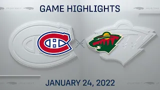 NHL Highlights | Canadiens vs. Wild - Jan 24, 2022