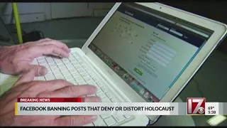 Facebook banning posts denying or distorting Holocaust information