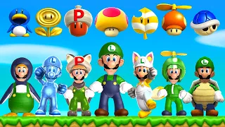 New Super Mario Bros Series - All Luigi Power-Ups