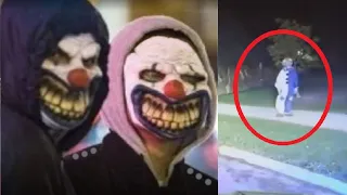 Топ-5 страшных клоунов, пойманных на камеру, Топ-страшные клоуны - включить субтитры