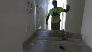 How to install a frameless mirror