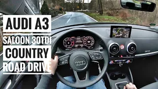 Audi A3 Sedan 30 TDI (2019) | POV Country Road Drive