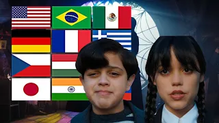 Wednesday and Pugsley Addams in different languages