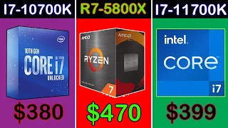 intel Core i7-10700k Vs Ryzen 7-5800X Vs i7-11700k || 12 Game benchmark in 4K.