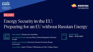 Energy Security in the EU:  Preparing for an EU without Russian Energy