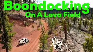 EPIC Boondocking near a LAVA FIELD!!