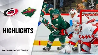 NHL Highlights | Hurricanes @ Wild 11/16/19