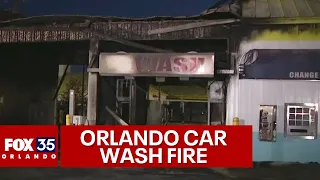 Orlando car wash damaged by fire