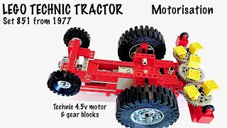 Lego Technic Tractor 851 from 1977 - Motorisation MOC