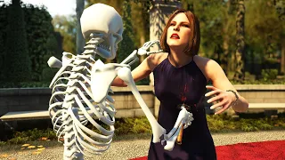 Hitman 3 Paris Skeleton Stab Everyone All NPCs Have Guns