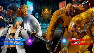 Gladiator America & Dante VS Nemesis & Yellow Venom  (Hardest AI) - Marvel vs Capcom Infinite