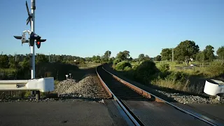 Oakhampton station crossing train Video