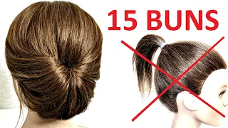 15 САМЫХ БЫСТРЫХ ПУЧКОВ НА КОРОТКИЕ ВОЛОСЫ! 15 FASTEST BUNS FOR SHORT HAIR!