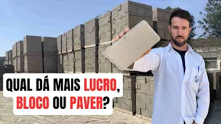 QUAL DÁ MAIS LUCRO: PRODUZIR BLOCOS DE CONCRETO OU PAVERS?