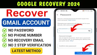 Recover Hacked Gmail Account Without Email & Phone Number 2024 | Hack Gmail id