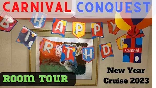 Carnival Conquest Interior Stateroom Tour