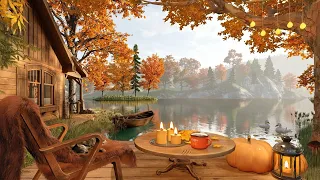 Cozy Lake House in Autumn Ambience with Crickets, Ducks, Candles, Pumpkins and Fall Forest Sounds