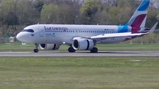 D-AENA Eurowings A320 Neo landing hamburg