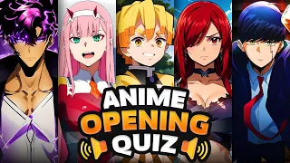 ANIME OPENING QUIZ 🔊🔥 (Level: EASY ➜ HARD) 40 Top Openings 🎶