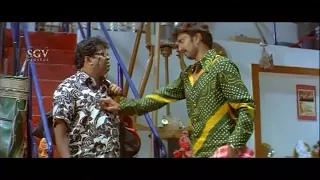 Sudeep & Tennis Krishna Comedy Scenes | Kiccha Tensed About Baby | Veera Madakari Kannada Movie