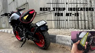 BEST QUALITY STRIP INDICATORS🥵 || MT-15 STRIP INDICATOR INSTALLATION (Step by Step)