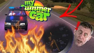 POLICE WANTED ME TO STOP 👮♂️ POLICE CHASE 🚨 My Summer Car