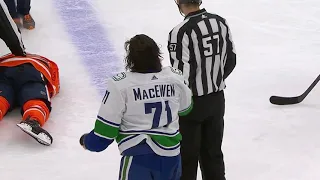 NHL Fight - Canucks @ Oilers - Kassian vs MacEwen - 07 10 2021