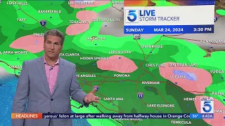 Storm to bring 'spotty' weekend showers to Southern California