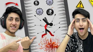 STICKMAN FALLING WILL HE SURVIVE 99 CUTTER ? | FUNNY GAMEPLAY