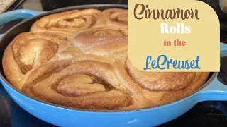 Making Cinnamon Rolls in the LeCreuset Bread Oven I Dutch Oven Baking