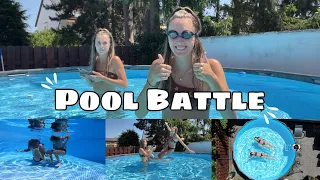 Pool Challenge - Wer von uns beiden ist sportlicher? | lesotwins 👯‍♀️