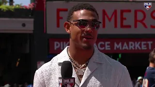 Julio Rodríguez Recaps His Historic Derby on the T-Mobile All-Star Red Carpet