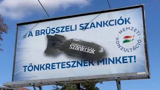 Ungarns fragwürdige Plakataktion: EU-Sanktionen = Bomben?