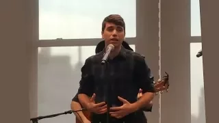 Noah Galvin singing "Waving Through a Window" at Buzzfeed