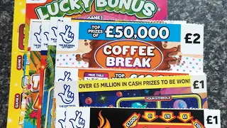 mix £3 £2 £1 scratch cards £20 in play