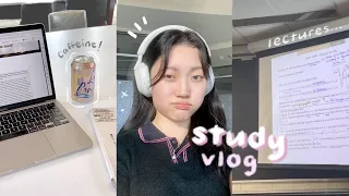 study vlog 🍥 busy uni life, going to class, lots of note taking & coffee