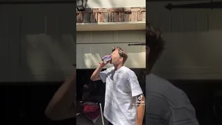 TikTok | Chugging sparkling water and not burping