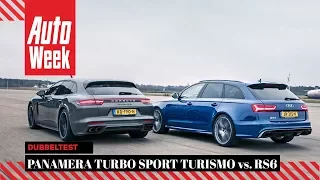 Audi RS6 Performance vs Porsche Panamera Turbo Sport Turismo - AutoWeek Dubbeltest - English subs