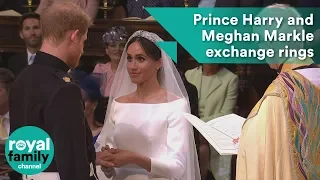 Prince Harry and Meghan Markle exchange wedding rings