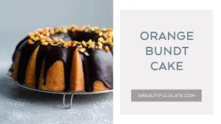 ORANGE BUNDT CAKE | Orange Bundt Cake with Chocolate Glaze