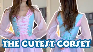 Sewing an Easter Inspired Corset Using Cricut Iron On Vinyl!