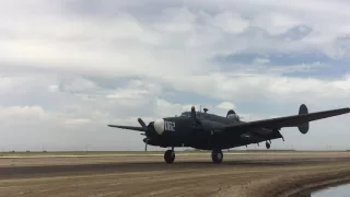 Lockheed PV-2 Landing on Dirt Strip