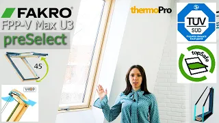 Мансардное окно FAKRO с комбинированной системой открывания FPP-V Max U3 preSelect® | ФАКРО ТВ