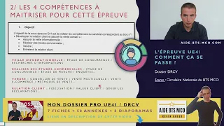 BTS MCO / Dossier U41 DRCV :  les 4 compétences à maitriser pour réussir son épreuve