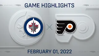 NHL Highlights | Jets vs. Flyers - Feb. 1, 2022