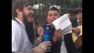(Extended) Post Malone Singing "Congratulations" With Mariachi Band
