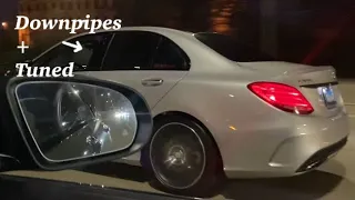 C43 AMG vs Downpipe/Tuned C450 AMG (60-130 Roll Race)