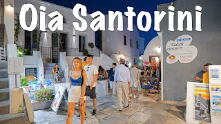 Oia Santorini Greece, THE highest quality nightlife video ever made! walking tour 4k, 2023