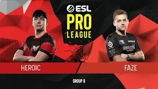 CS:GO - FaZe vs. Heroic [Dust2] Map 2 - Group B - ESL Pro League Season 9 Europe