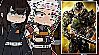 Hashiras React to Doom Slayer // Tiktok // Gacha React